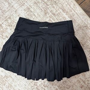 Goldhinge Black Pleated Mini Skirt